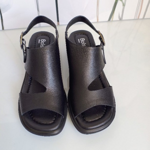 SANDALE CONFORT DIN PIELE NATURALA COD 337 NEGRU - Img 6