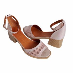 SANDALE DAMA DIN PIELE NATURALA 100 PUDRA SIDEF
