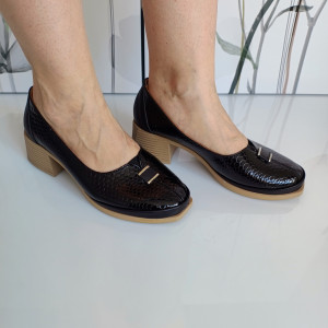 PANTOFI DAMA DIN PIELE NATURALA 278 NEGRU C - Img 3