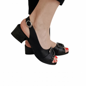 SANDALE DAMA DIN PIELE NATURALA 125 NEGRU