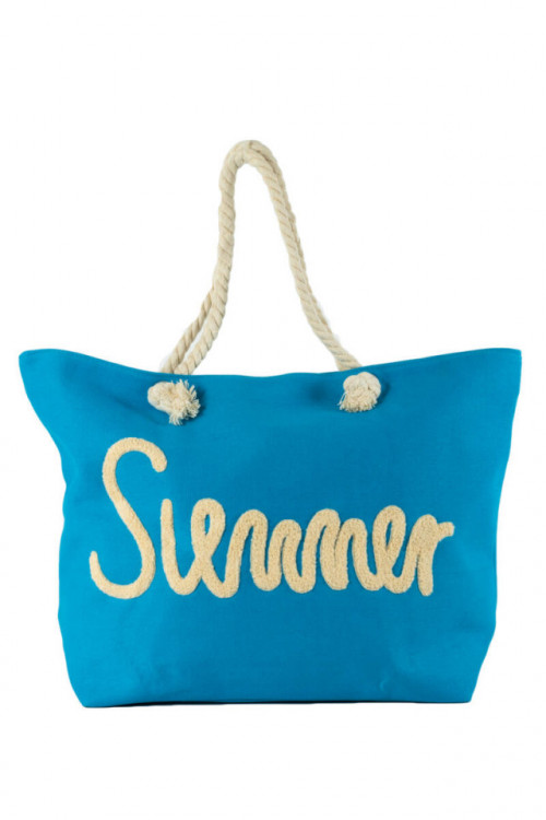 Geanta de plaja turquoise