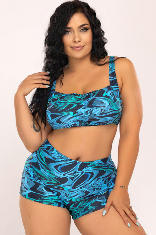 Costum de baie albastru marin 7128