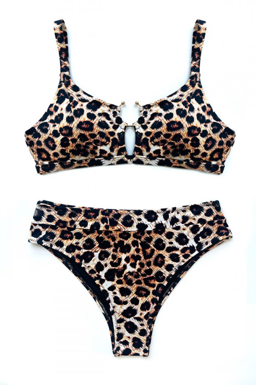 Costum cu accesoriu animal print