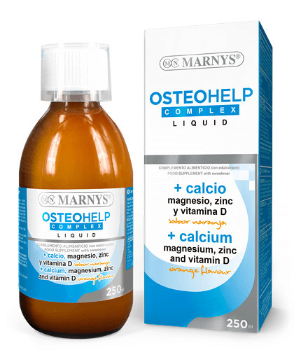 Osteohelp Complex Lichid – Calciu + Magneziu + Zinc + Vitamina D3 – Oase Puternice, Densitate Osoasă – Sticlă cu 250 ml