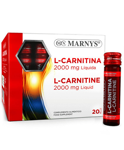L-Carnitină Lichidă 2000 mg – Cu conținut 100% Vegan – 20 Fiole