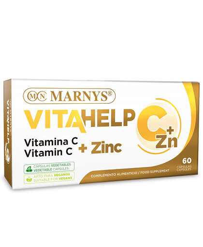 Vitamina C+Zinc VITAHELP 500mg–Produs Vegan–60 Capsule