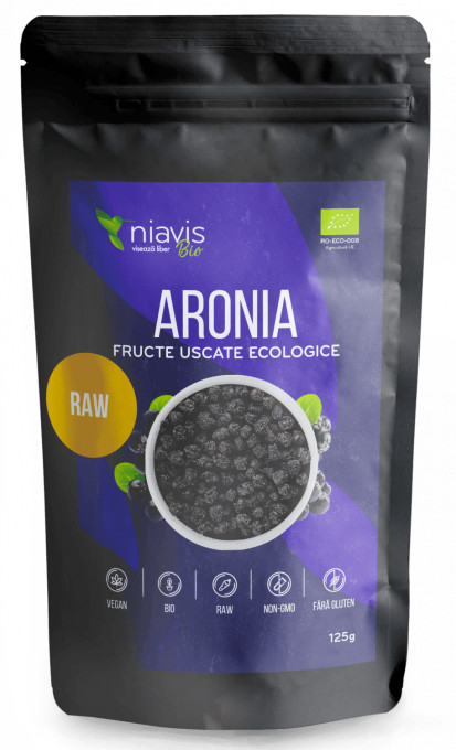 Aronia Fructe Uscate Raw Ecologice 125g