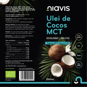 Ulei de Cocos MCT C8+C10 Ecologic 250ml