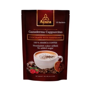 Ayura Ganoderma Cappuccino cu Ciocolată și Zmeură 225g-15 plicuri