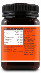 Miere de Manuka KFactor 16 RAW 500g