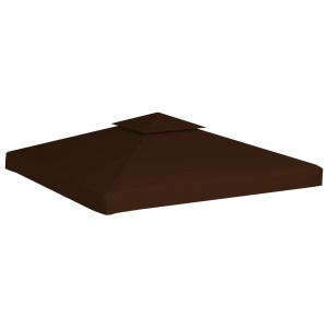 Acoperiș pavilion cu 2 niveluri, maro, 3 x 3 m, 310 g/m² - Img 4
