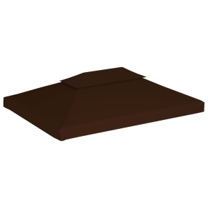Acoperiș pavilion cu 2 niveluri, maro, 4 x 3 m, 310 g/m² - Img 4