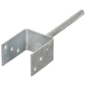 Ancore de gard, 6 buc., argintiu, 8x6x30 cm, oțel galvanizat - Img 2