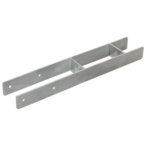 Ancore de gard, 6 buc., argintiu, 9x6x60 cm, oțel galvanizat - Img 2