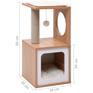 Ansamblu pentru pisici, covoraș din funie de sisal, 60 cm - Img 7