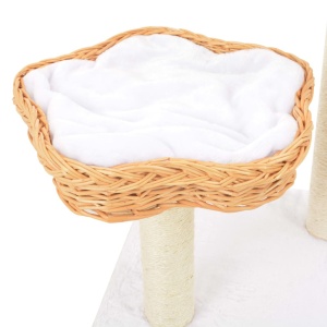 Ansamblu pentru pisici cu stâlp funie sisal, natural, salcie - Img 6
