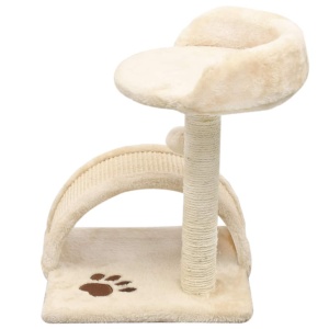 Ansamblu pisici cu stâlpi funie sisal 40 cm, bej și maro - Img 4