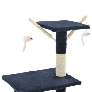 Ansamblu pisici stâlpi din funie sisal, 138 cm, albastru inchis - Img 5