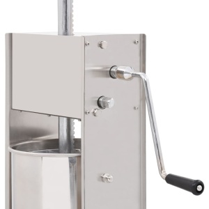 Aparat de umplut cârnați manual, argintiu, 10L, oțel inoxidabil - Img 8