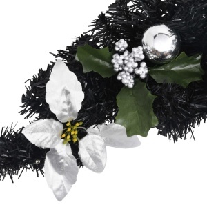 Arcadă de Crăciun cu lumini LED, negru, 90 cm, PVC - Img 6