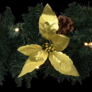 Arcadă de Crăciun cu lumini LED, verde, 90 cm, PVC - Img 3