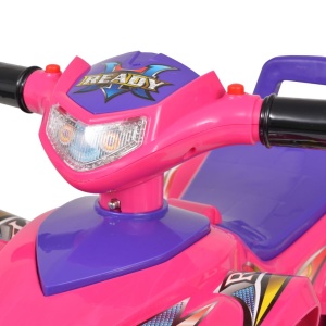 ATV de plimbare pentru copii cu sunet și lumină roz și violet - Img 7