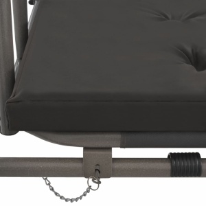Balansoar de exterior cu copertină antracit 192x118x175 cm oțel - Img 6