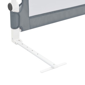 Balustradă de protecție pat copii, gri, 120 x 42 cm, poliester - Img 5