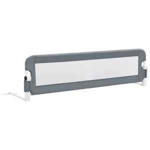 Balustradă de protecție pat copii, gri, 120 x 42 cm, poliester - Img 2
