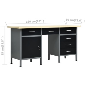 Banc de lucru cu patru panouri de perete și două dulapuri - Img 5