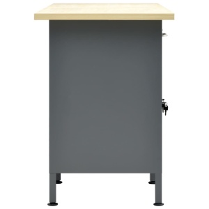 Banc de lucru, negru, 160 x 60 x 85 cm, oțel - Img 8