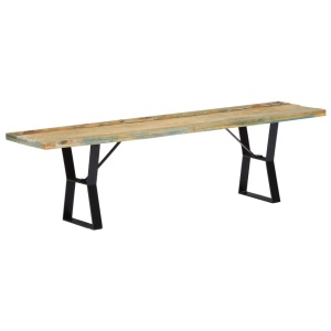 Bancă, 160 cm, lemn masiv reciclat - Img 9
