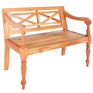 Bancă Batavia, maro deschis, 98 cm, lemn masiv mahon