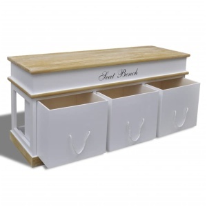 Bancă de depozitare Dulap pantofi Banchetă de intrare - Img 4