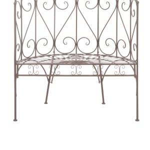 Bancă de grădină, alb vintage, 95 cm, fier - Img 6