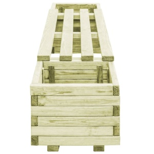 Bancă de grădină cu jardiniere, lemn de pin tratat - Img 3