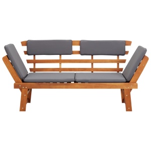 Bancă de grădină cu perne 2-in-1, 190 cm, lemn masiv de acacia - Img 8