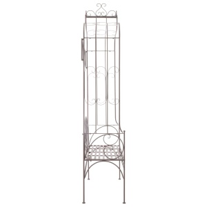 Bancă de grădină, maro vintage, 122 cm, fier - Img 3