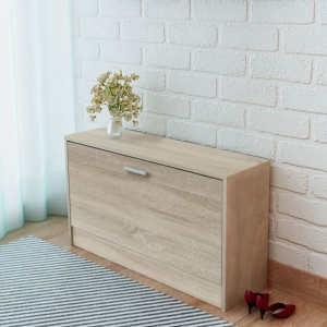 Banca de stocare pantofi, 80x24x45 cm, culoarea stejarului