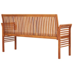 Bancă grădină cu 3 locuri &amp; pernă, 150 cm, lemn masiv acacia - Img 4