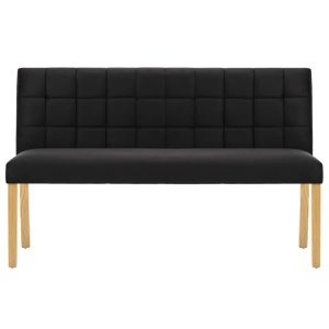Bancă, negru, 140 cm, material textil - Img 3