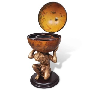 Bar tip glob, suport sticle de vin cu aspect Atlas 42x42x85 cm - Img 4