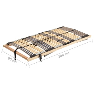 Bază de pat electrică cu șipci, 28 șipci, 7 zone, 90 x 200 cm - Img 9
