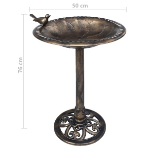Bazin pentru păsări de grădină, bronz, plastic - Img 4