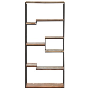 Bibliotecă, 80 x 30 x 180 cm, lemn masiv reciclat - Img 2