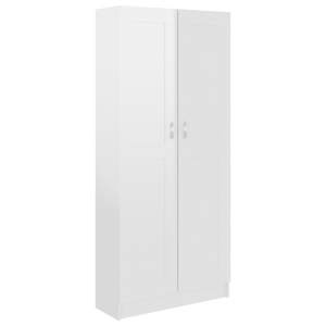 Bibliotecă, alb extralucios, 82,5 x 30,5 x 185,5 cm, PAL - Img 2