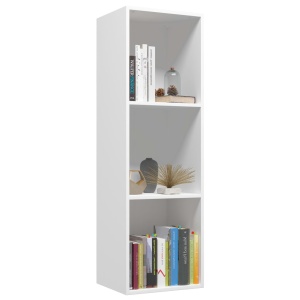 Bibliotecă/Comodă TV, alb, 36 x 30 x 114 cm, PAL - Img 3