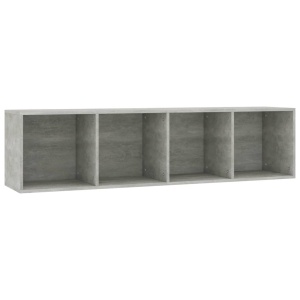 Bibliotecă/Comodă TV, gri beton, 36 x 30 x 143 cm, PAL - Img 7