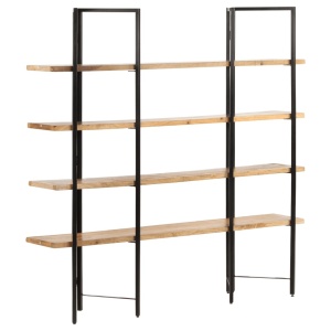 Bibliotecă cu 4 niveluri, 160x35x160 cm, lemn masiv de mango - Img 12