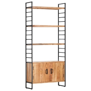 Bibliotecă cu 4 niveluri, 80x30x180 cm, lemn masiv de acacia - Img 9